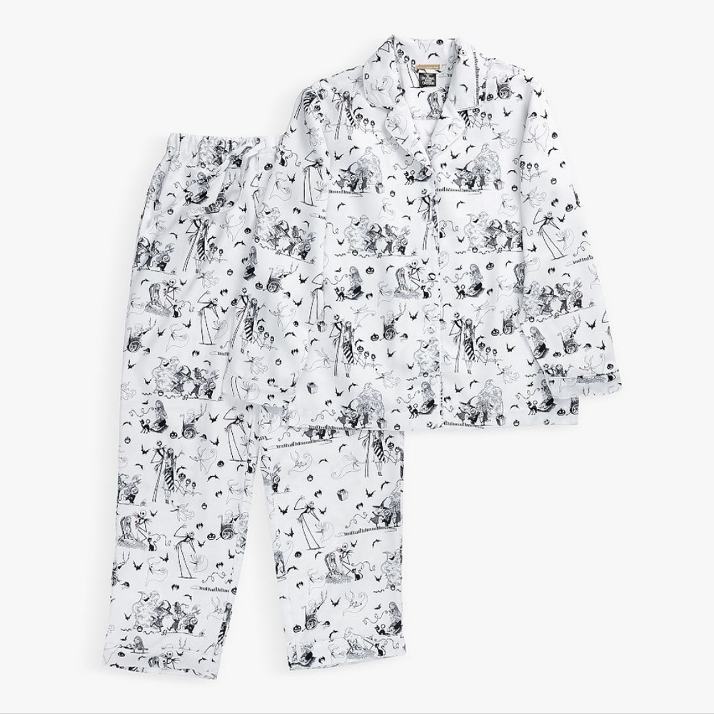 Pottery Barn Disney The Nightmare Before Christmas Flannel Pajama Set Size M